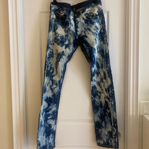AUTHENTIC Alexander McQueen MCQ ACID WASHED DEMIN JEANS 31 - Picture 3 of 16